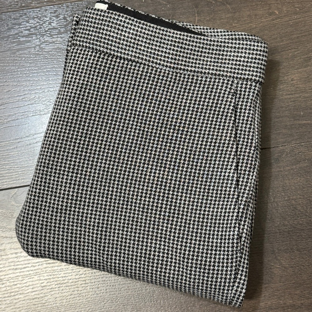 Vince Trouser Pants Slim Leg S Small Black White Houndstooth Tailored Career